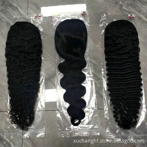 Fast Shipping 180% Density Virgin Brazilian 4x4 Lace Closure Human Hair Wig Silky Straight Wigs with Closure for Black Women